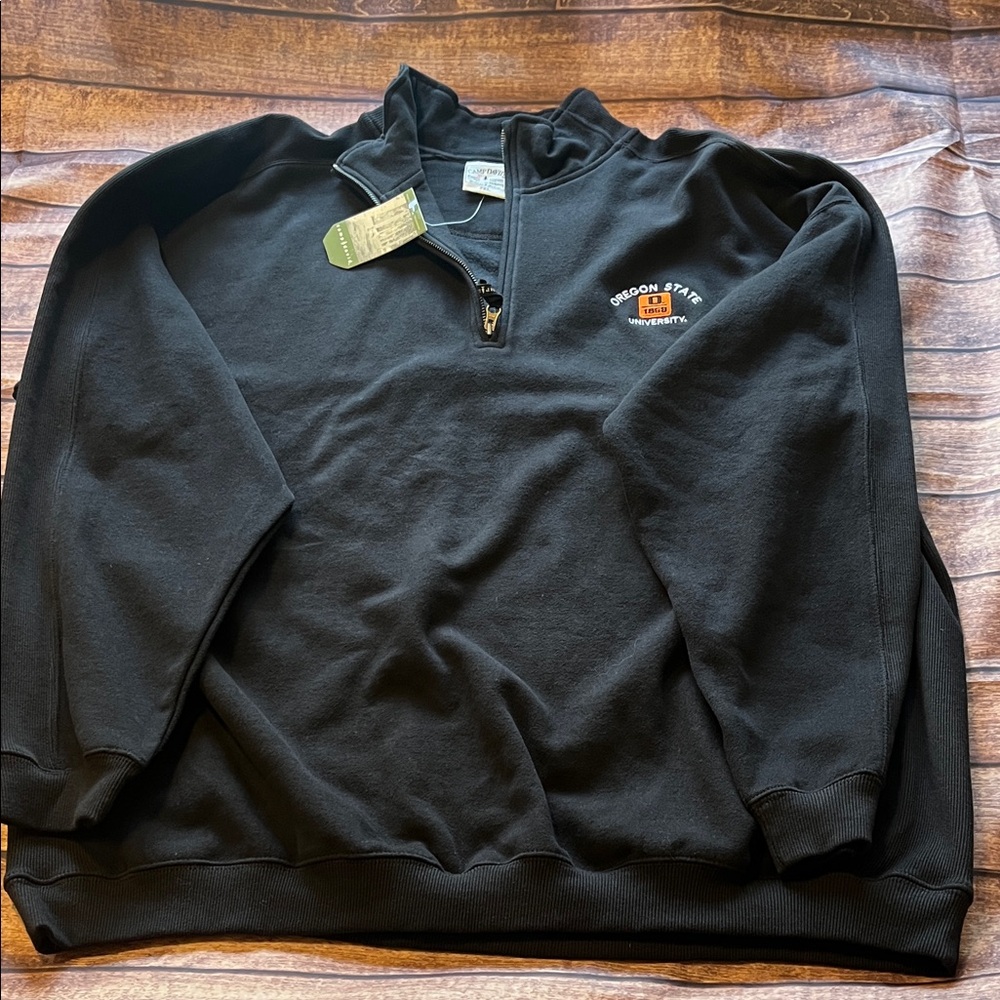 OSU Oregon State University Beavers ¼-Zip Fleece Sweatshirt | Black | Men’s 2XL